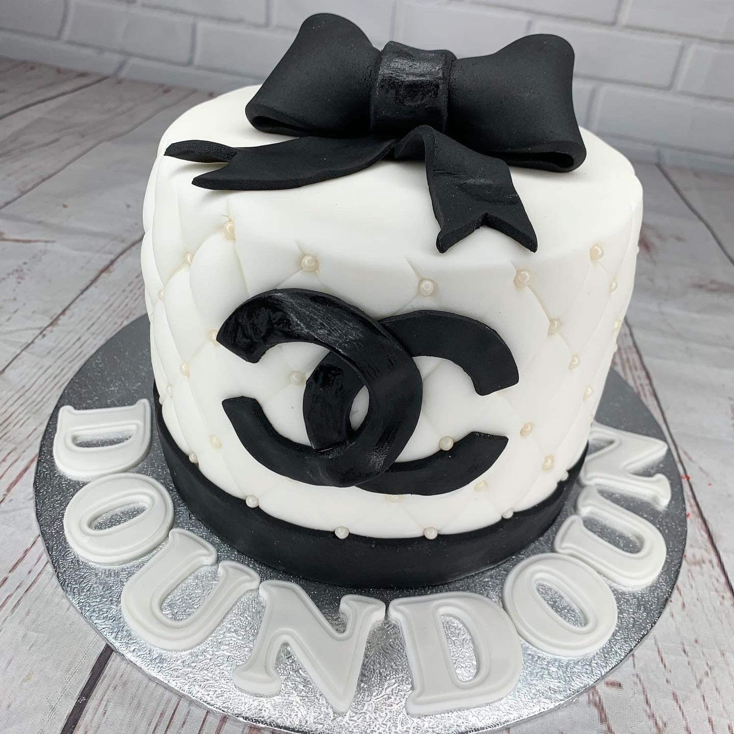 Designer bow celebration cake
