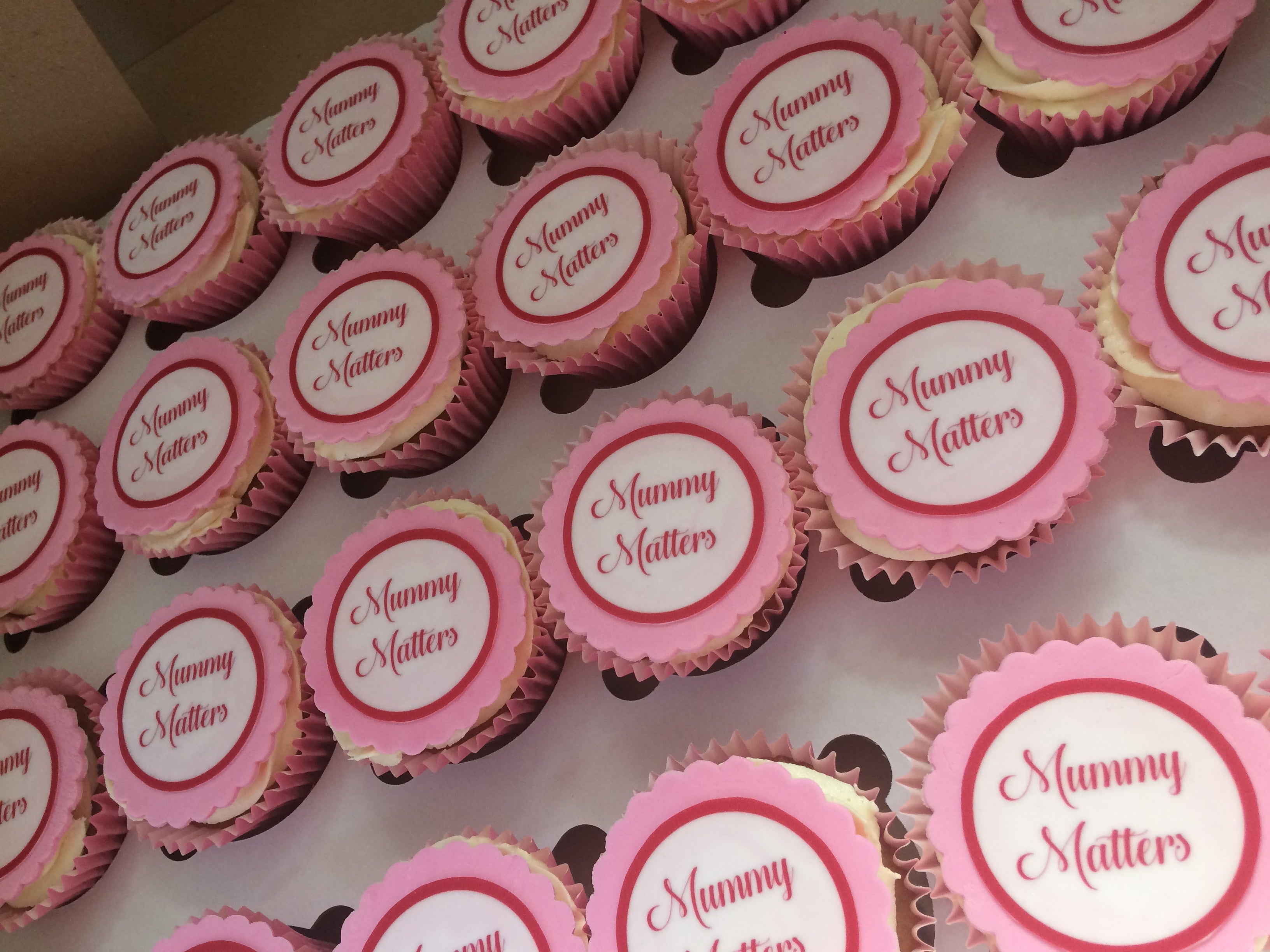 Corporate logo cupcakes