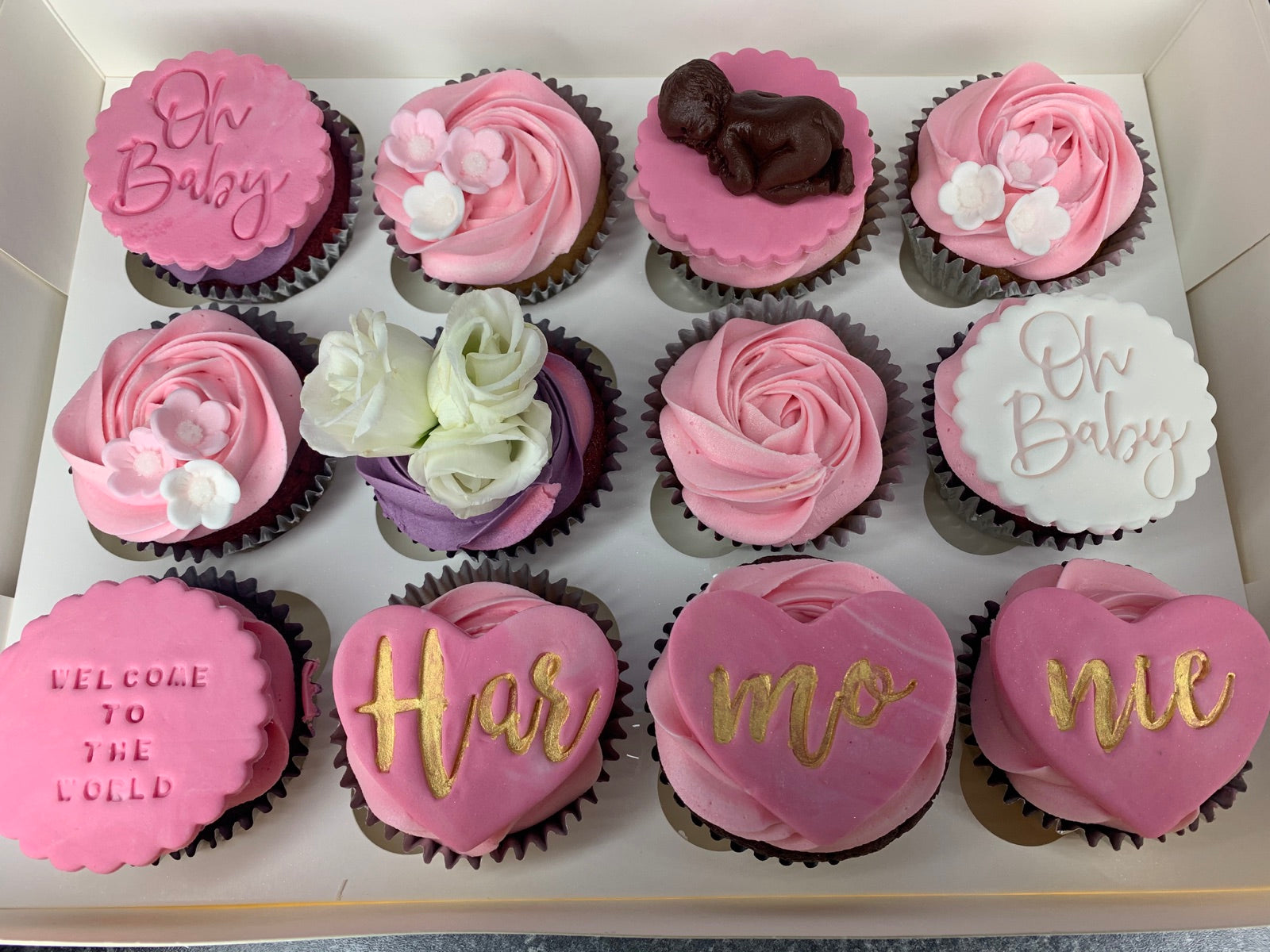 Corporate cupcake and branded bake example