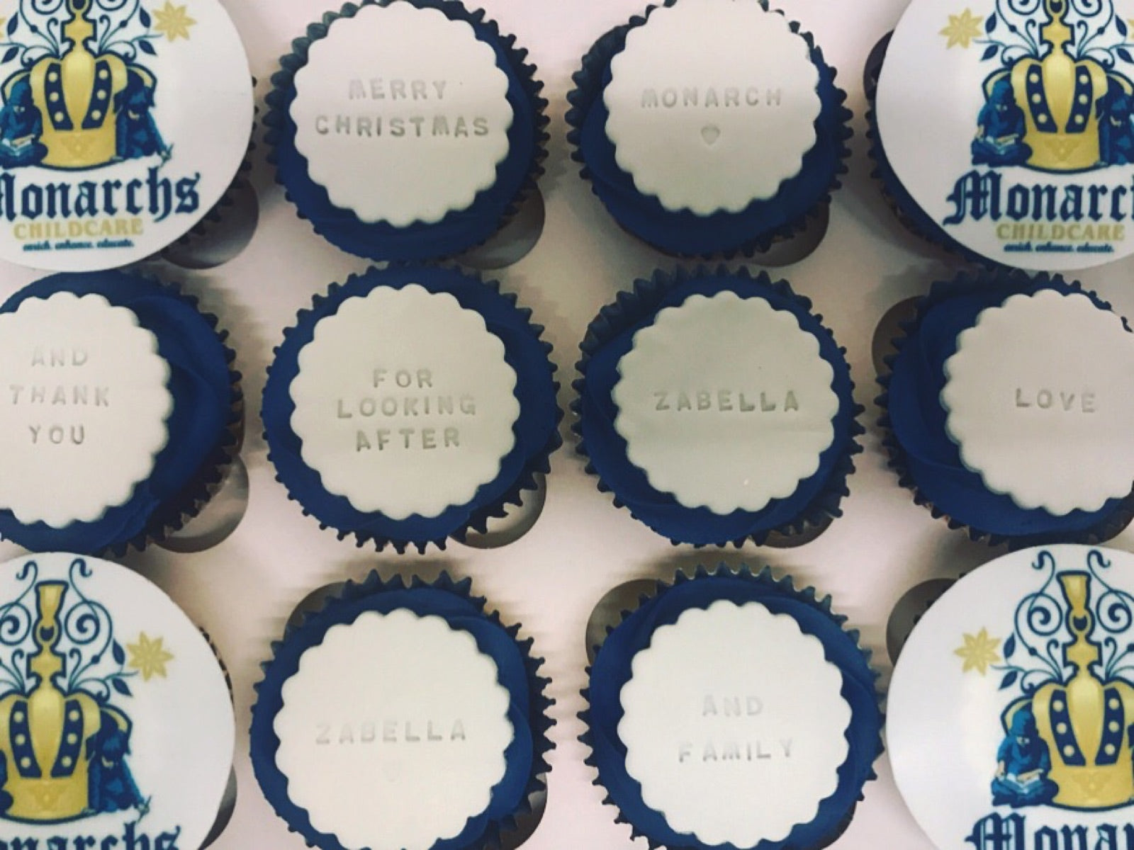 Decorated cupcake box by Dimple Boy Cupcakes