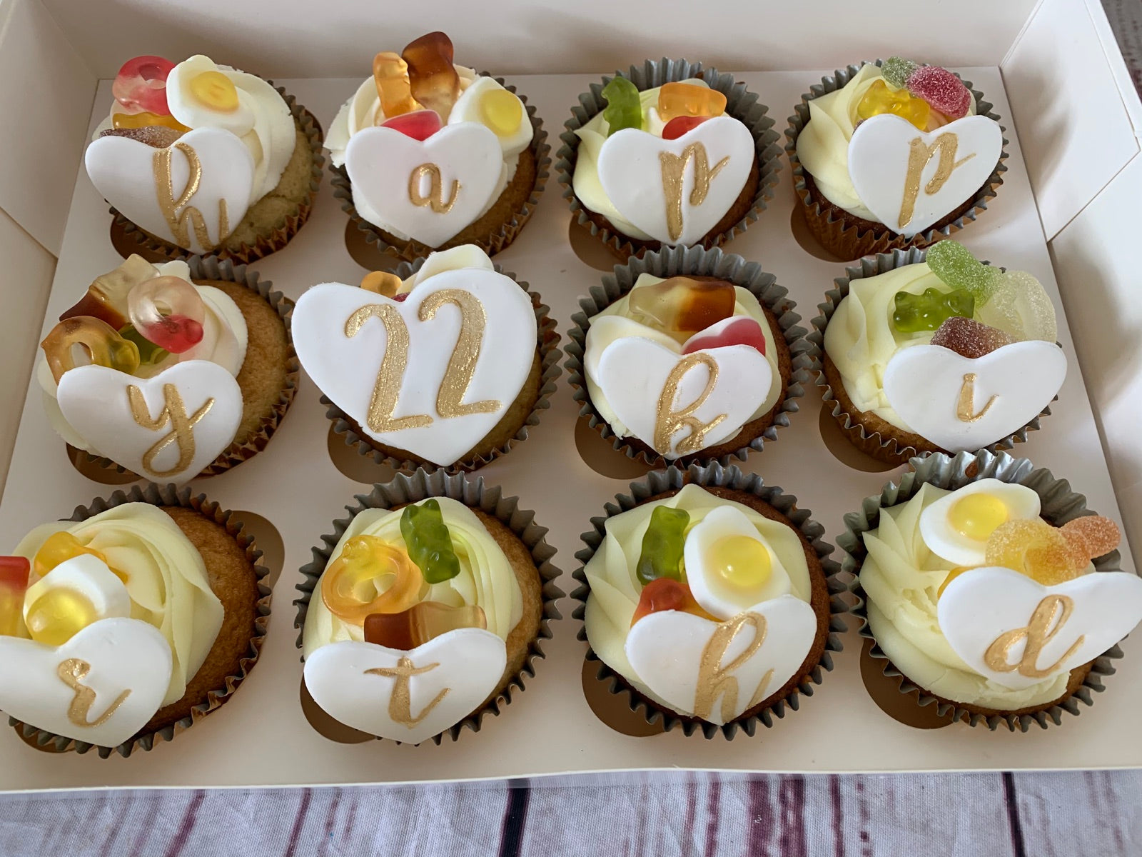 Corporate cupcake and branded bake example