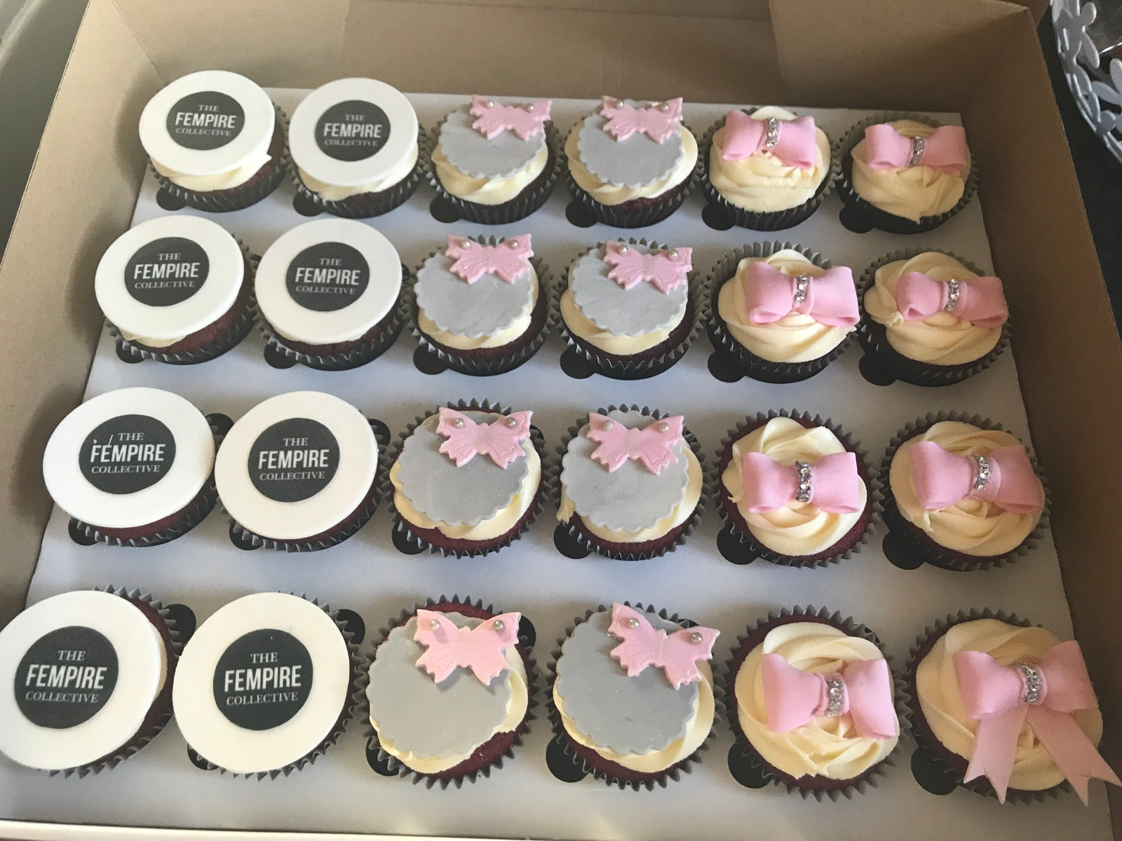 Corporate cupcake and branded bake example