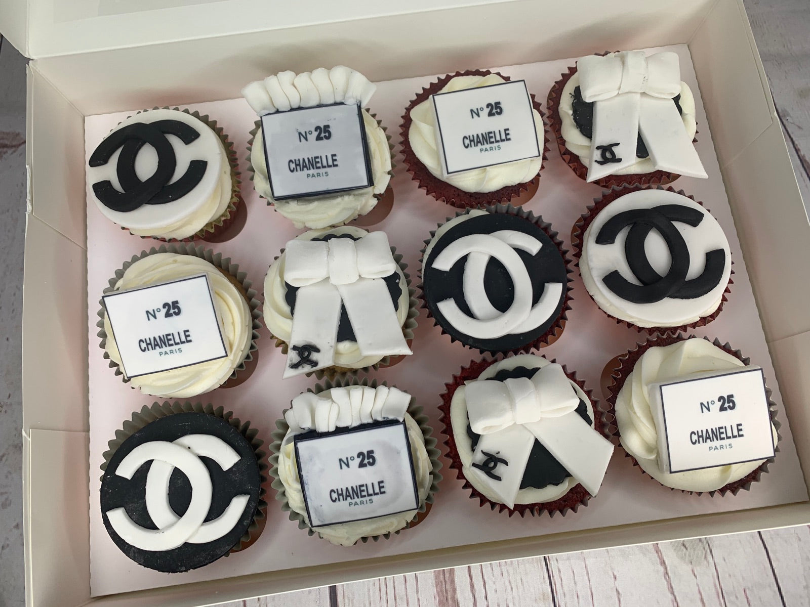 Designer inspired cupcake box