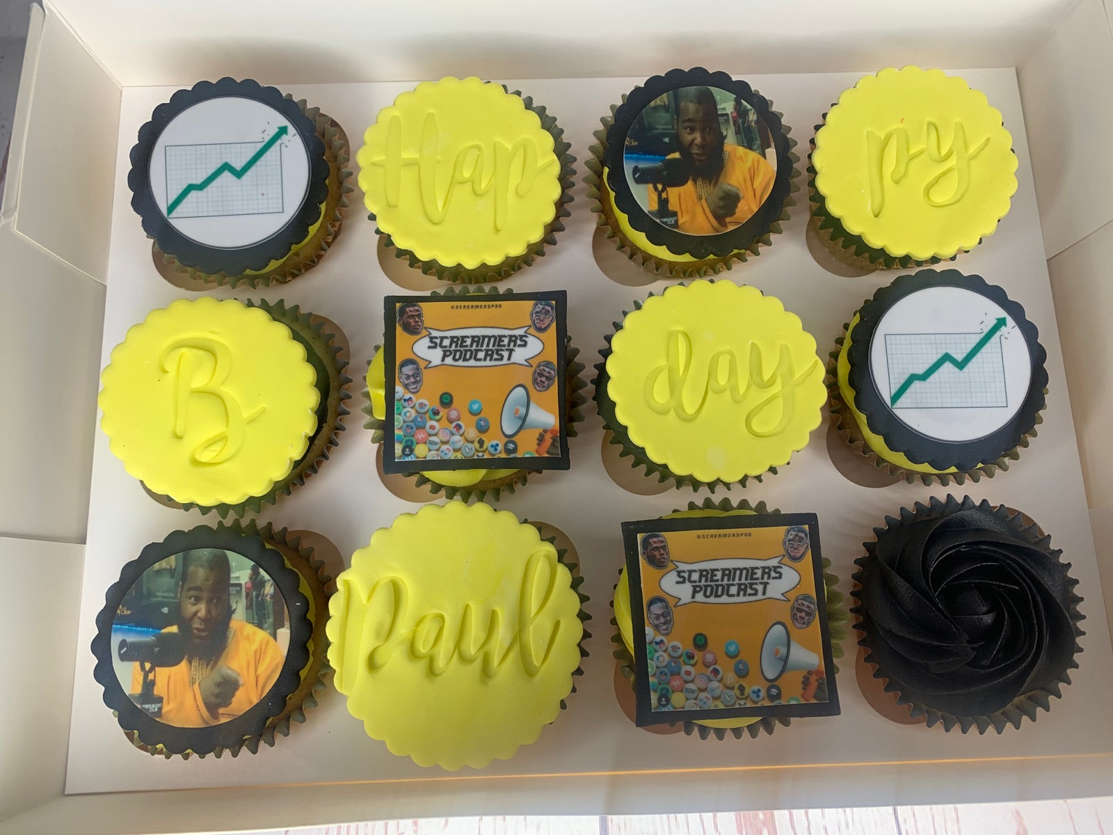 Corporate cupcake and branded bake example