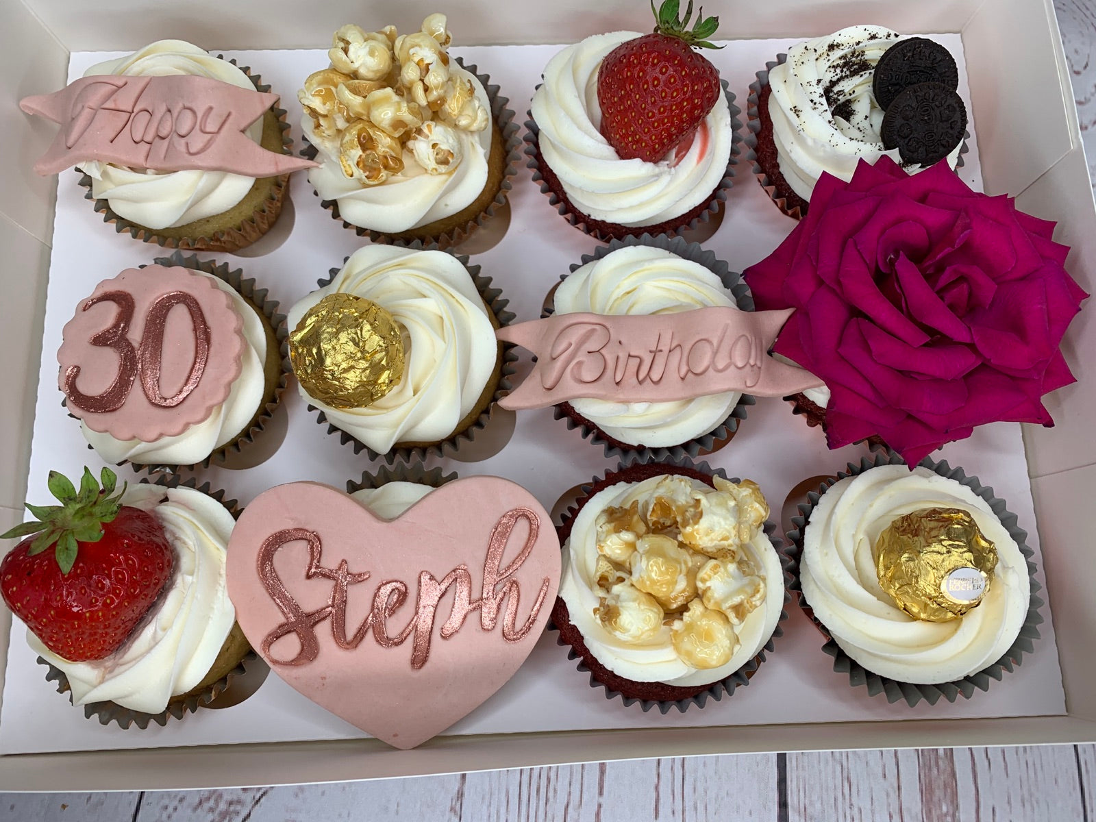 Bespoke cake and cupcake portfolio example