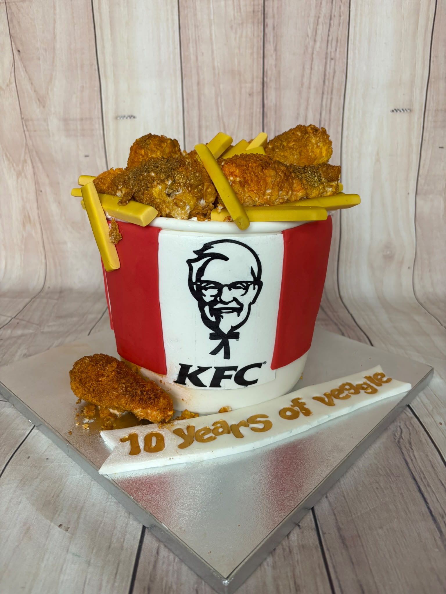Fast food themed birthday cake